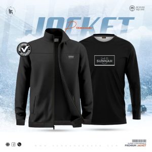 Men’s Premium Jacket (Black) with free T-Shirt