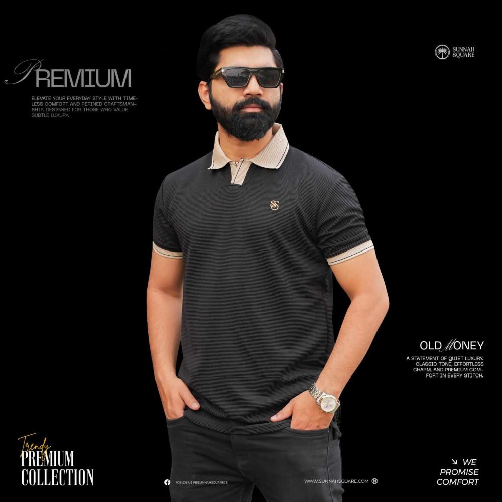 Premium China Polo Black Color