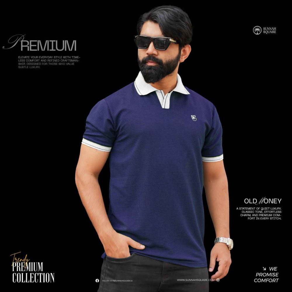 Premium China Polo Navy Color